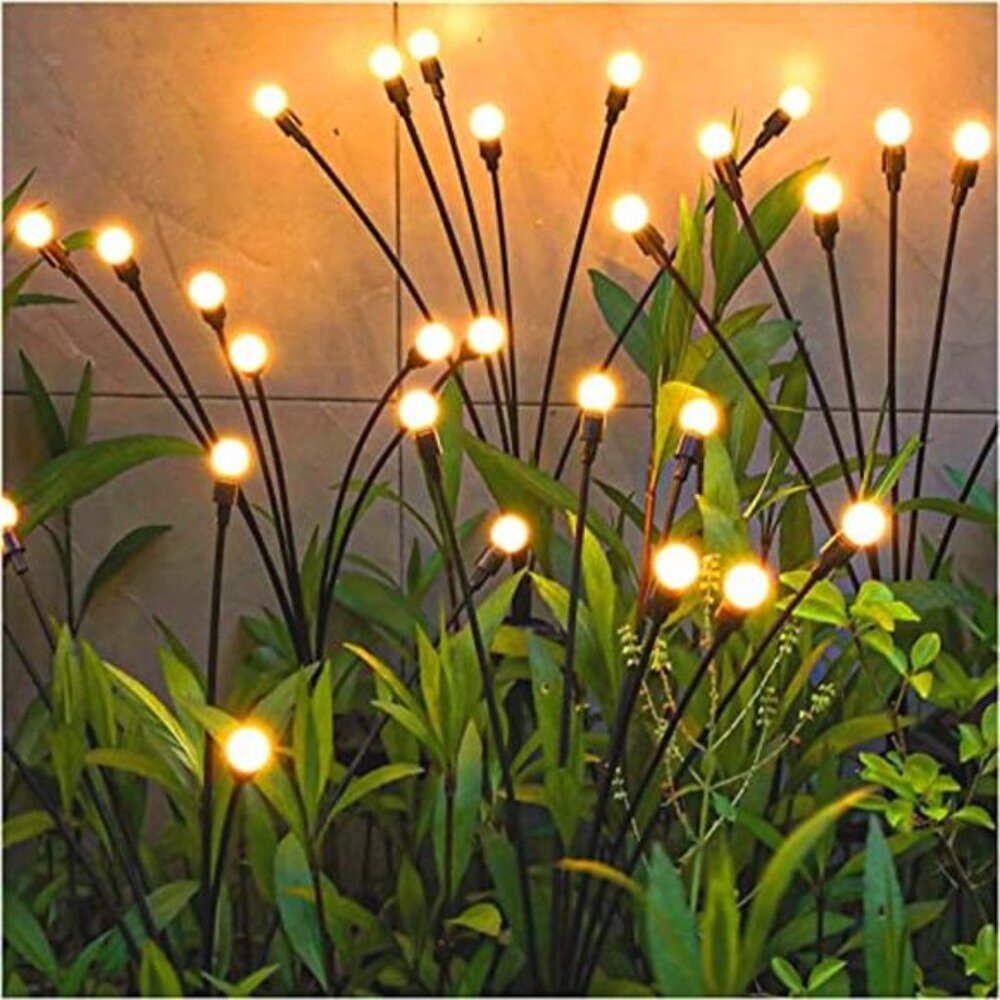 Solar Garden Lights Swaying Outdoor Yard Patio Pathway Decorative Firefly Lights